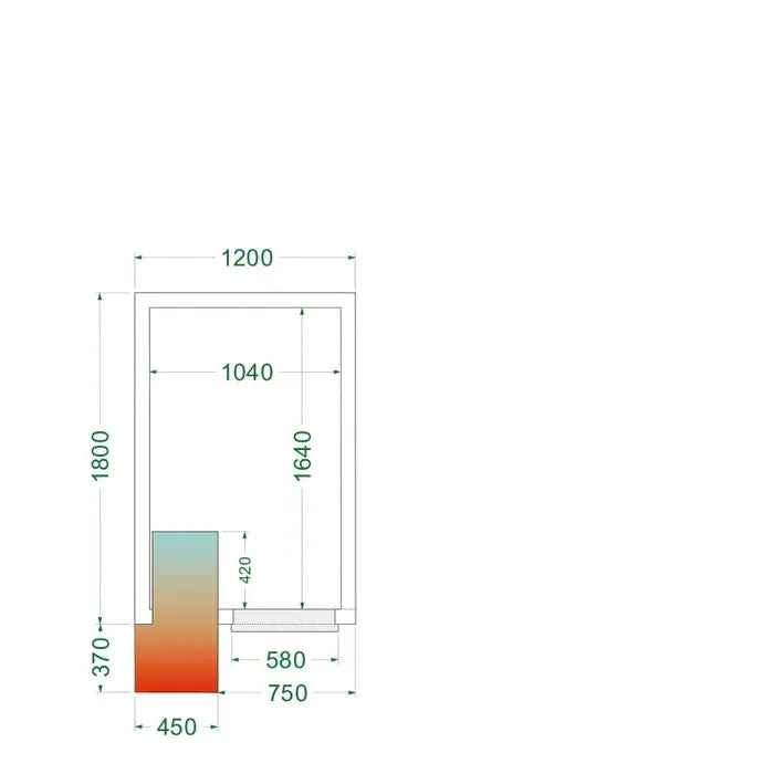 Tefcold CRPF1218 Walk In Chiller Coldroom 1200mm x 1800mm