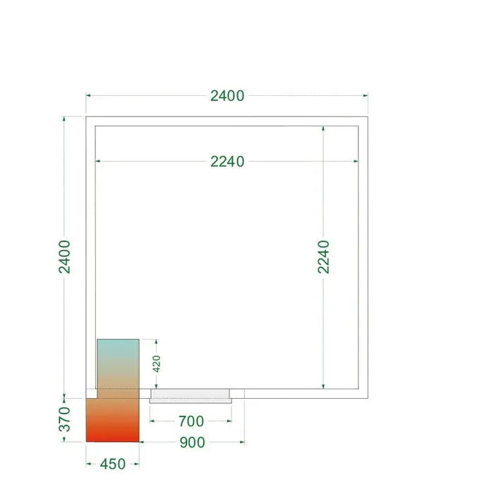 Tefcold CRPF2424 Walk In Chiller Coldroom 2400mm x 2400mm