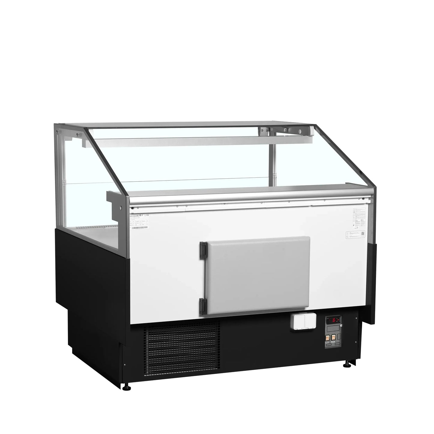 Tefcold SOCA12590B Flat Square Glass Serve Over Counter 1298mm