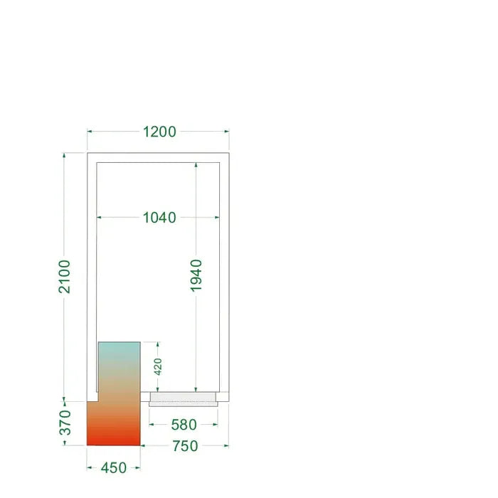 Tefcold CRPF1221 Walk In Chiller Coldroom 1200mm x 2100mm