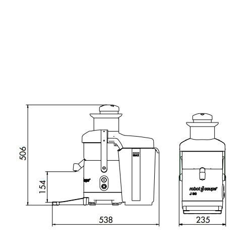 Robot Coupe J80 Stainless Steel Automatic Juicer.