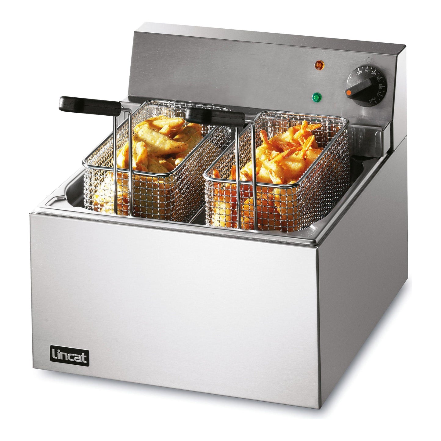 Lincat Lynx 400 LFF Electric Countertop Fryer Single Tank Twin Basket 5 Litres.