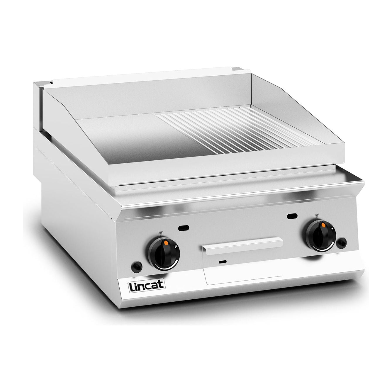 Lincat Opus 800 OG8201/R/N Natural Gas Griddle Half Ribbed Plate 15.5kw 600mm