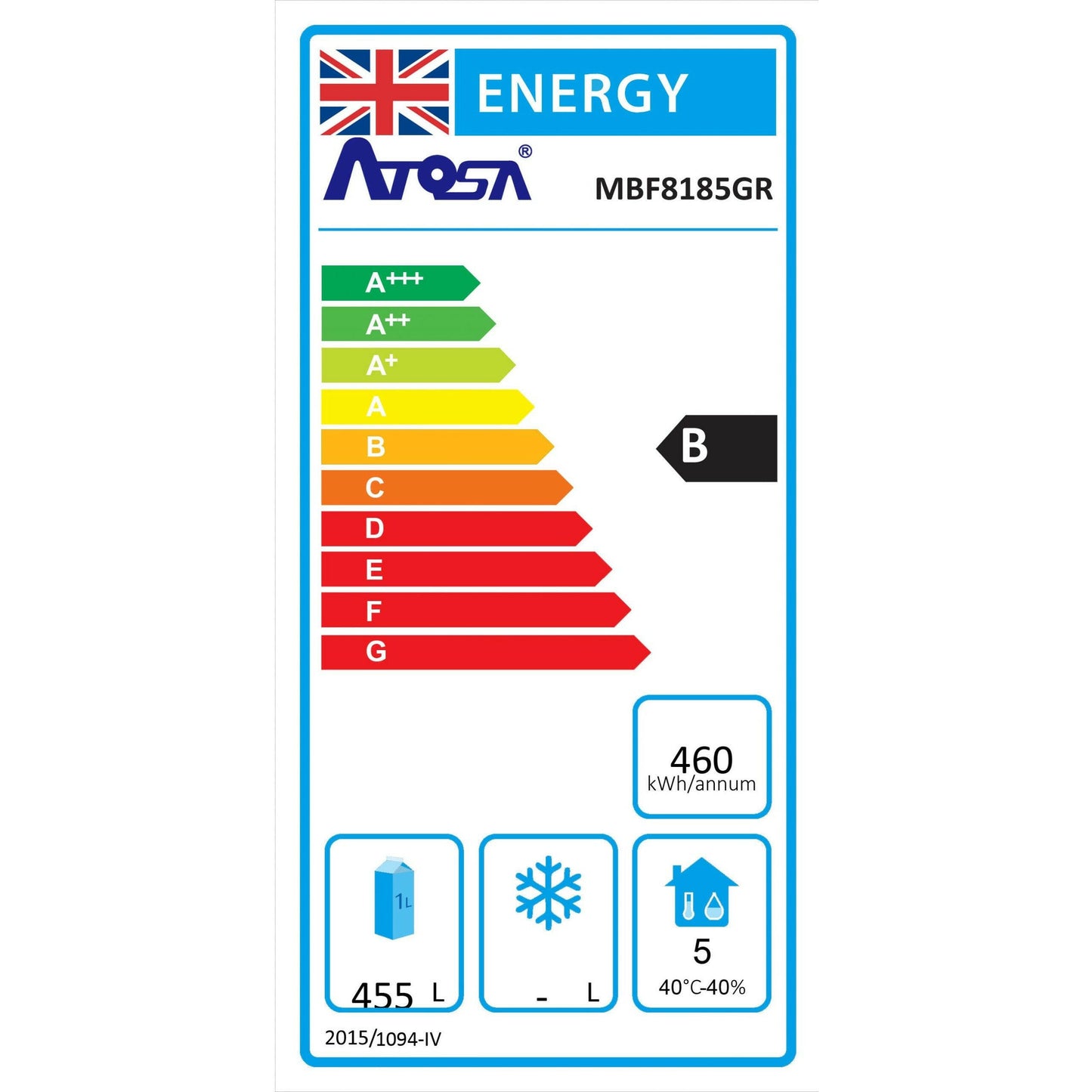 Atosa MBF8185GR Single Door Upright Refrigerator 610 Litres - Cater-Connect Ltd