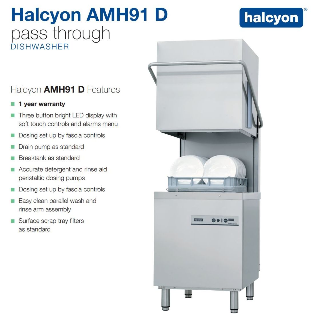 The Maidaid Halcyon Amika Range AMH95 WSD Passthrough Dishwasher Drain Pump & Water Softener offers great reliability at a great price, the Amika AMH95 has a type A break tank fitted as standard to meet category 5 of the water regulations.