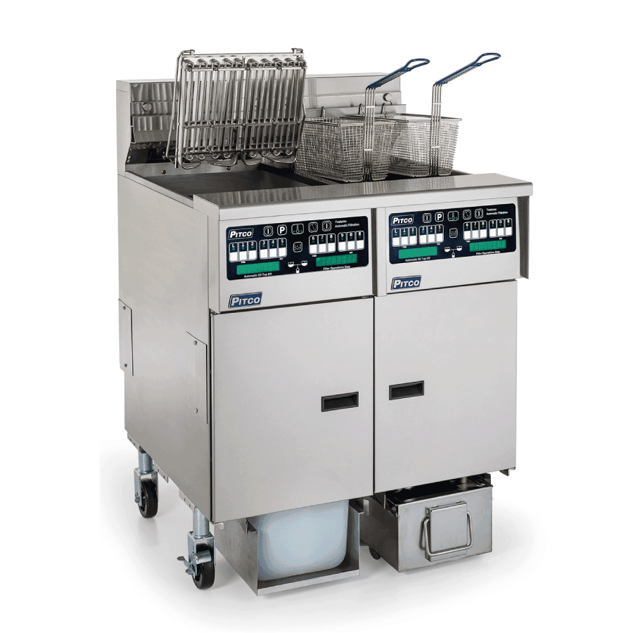 Pitco SELV14S-C/FD-FFFF ROV 4 VAT Tank Filtration Electric Fryer 58.8 Litres