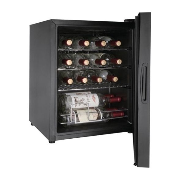 The Polar C-Series 16 Bottle CB058 Table Top Wine Fridge 48 Litres stores up to 16 Bordeaux-style wine bottles, the fridge offers a generous internal capacity, so you've got plenty of space for a wide selection of wines.