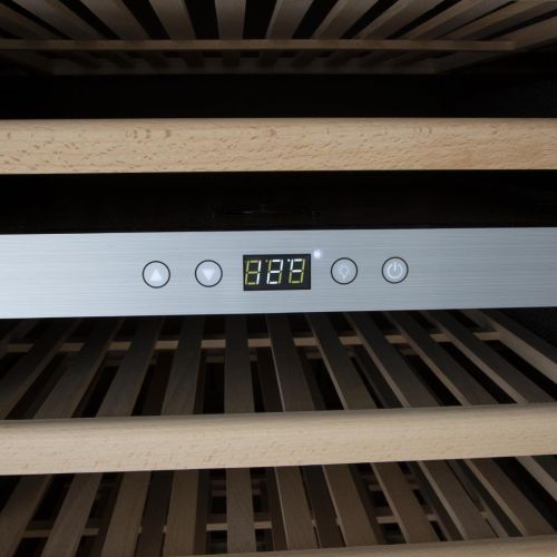 The Polar G-Series GG764 Dual Zone Wine Fridge 180 Bottles is a dual zone wine fridge. With space for up to 180 bottles of wine over 15 shelves, there's plenty of capacity, whilst the dual zone functionality allows you to store at two different temperatures, so you can offer a wide variety of wine within one single unit - no need for separate coolers here.