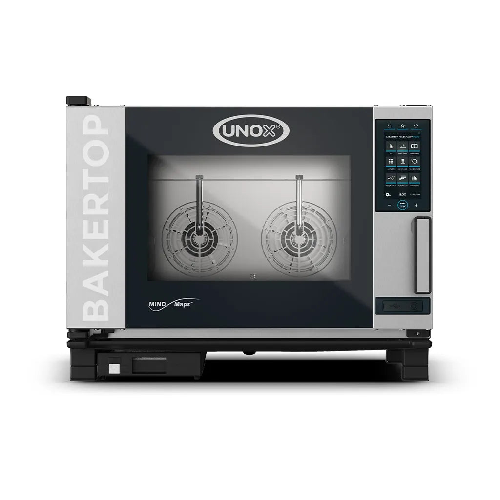 Unox XEBC-04EU-EPLM BAKERTOP Mind Maps Plus 4 Grid Electric Combination Oven.