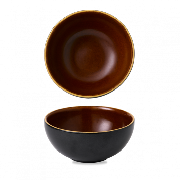 Churchill Nourish Siena Brown Deep Bowl 15.5cm Case Size 12 - Cater-Connect Ltd
