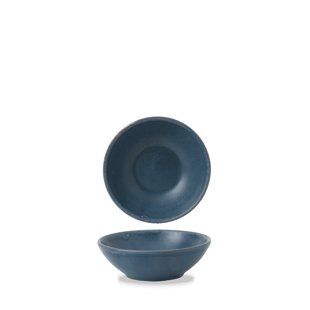 Churchill Nourish Oslo Blue Shallow Bowl 13cm Case Size 12 - Cater-Connect Ltd