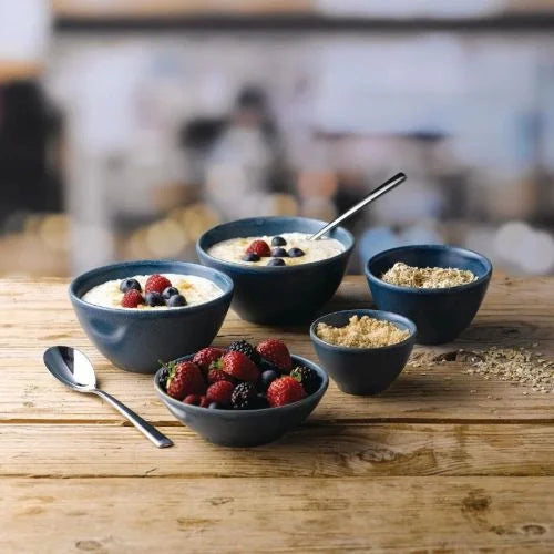 Churchill Nourish Oslo Blue Shallow Bowl 11.6cm Case Size 12 - Cater-Connect Ltd