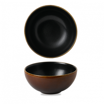 Churchill Nourish Tokyo Black Deep Bowl 15.5cm Case Size 12 - Cater-Connect Ltd