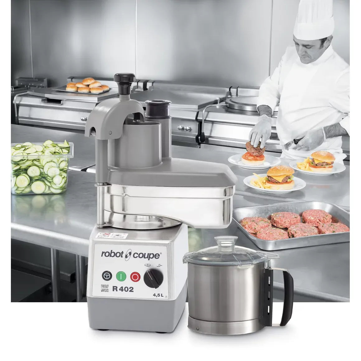 Robot Coupe R402 V.V Combination Food Processor & Disc Pack 4.5ltr 1000w