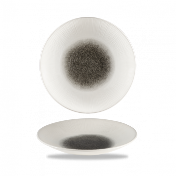 Churchill Studio Prints® Raku Quartz Black Bamboo Deep Coupe Plate 25cm - Cater-Connect Ltd