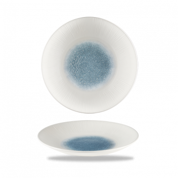 Churchill Studio Prints® Raku Topaz Blue Bamboo Deep Coupe Plate 25cm - Cater-Connect Ltd