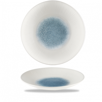 Churchill Studio Prints® Raku Topaz Blue Bamboo Deep Coupe Plate 28cm - Cater-Connect Ltd