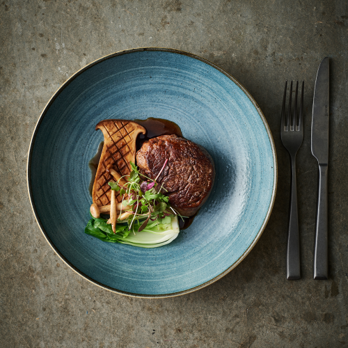 Churchill Stonecast® Coupe Plate Raw Blue 28.80cm Case Size 12 - Cater-Connect Ltd