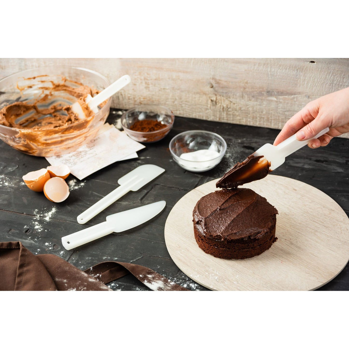 White Spatula Natural Scraper 20cm