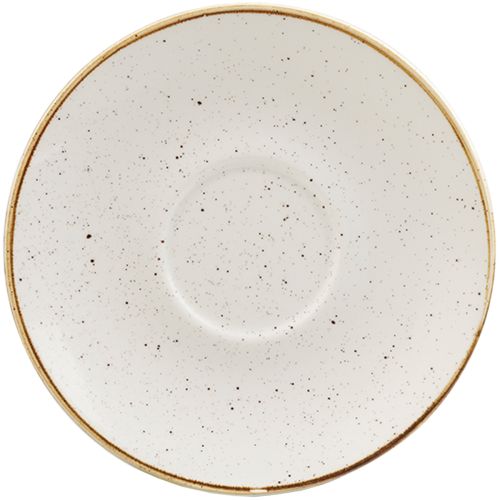 Churchill Stonecast Barley White Cappuccino Saucer 15.6cm/6.13" Case Size 12 - Cater-Connect Ltd