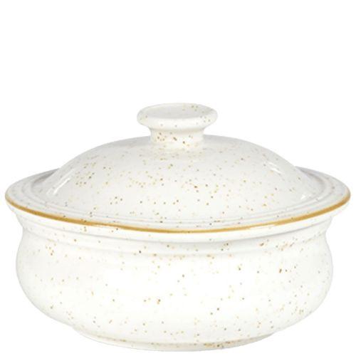 Churchill Stonecast Barley White Lidded Stewpot 14cm/15.13oz Case Size 6.