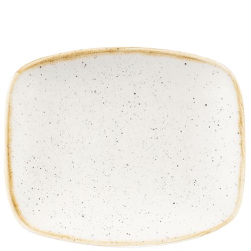 Churchill Stonecast Barley White Oblong Chefs Plate 12.6cm x 15.4cm" Case Size 12 - Cater-Connect Ltd