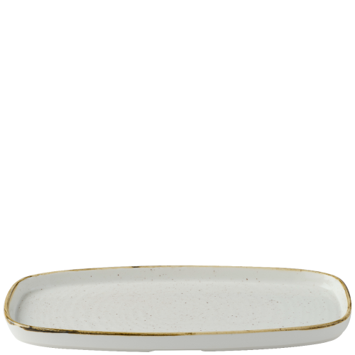 Churchill Stonecast Barley White Oblong Chefs Plates 35 x 18.5cm Case Size 6 - Cater-Connect Ltd