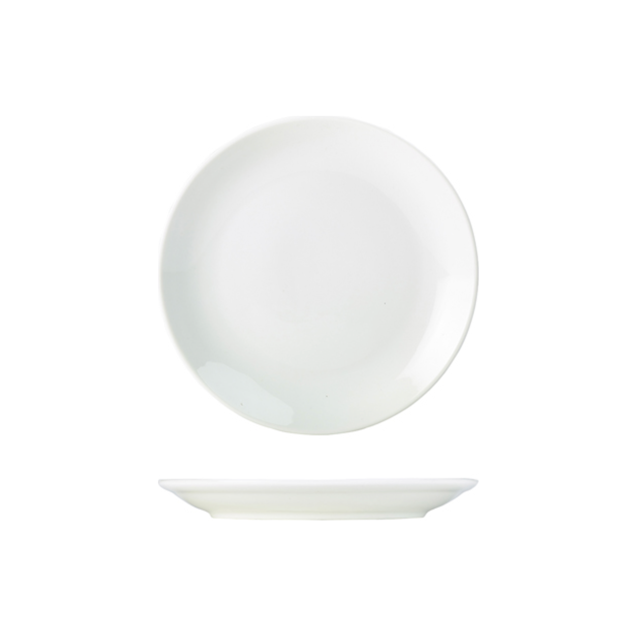 Genware Porcelain Coupe Plate 28cm Case Size 6 - Cater-Connect Ltd