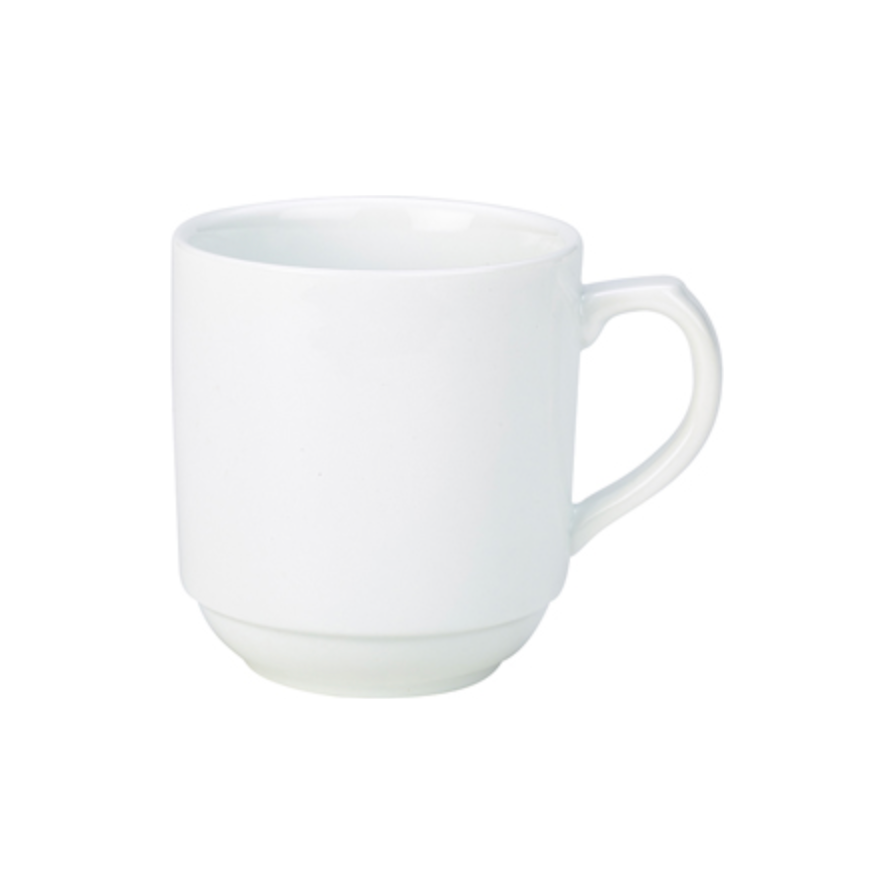 Genware Porcelain White Stacking Mug 30cl Case Size 6 - Cater-Connect Ltd