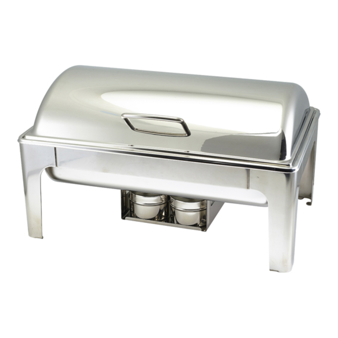 Genware Stainless Steel 1/1GN Spring Hinged Chafing Dish - Cater-Connect Ltd