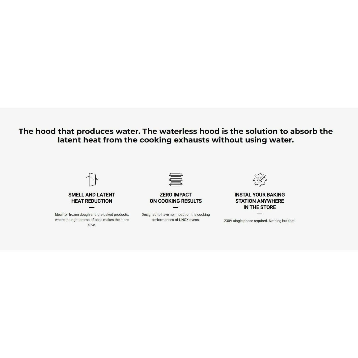 Unox XEBHC-ACEU Electric Ventless Waterless Hood.