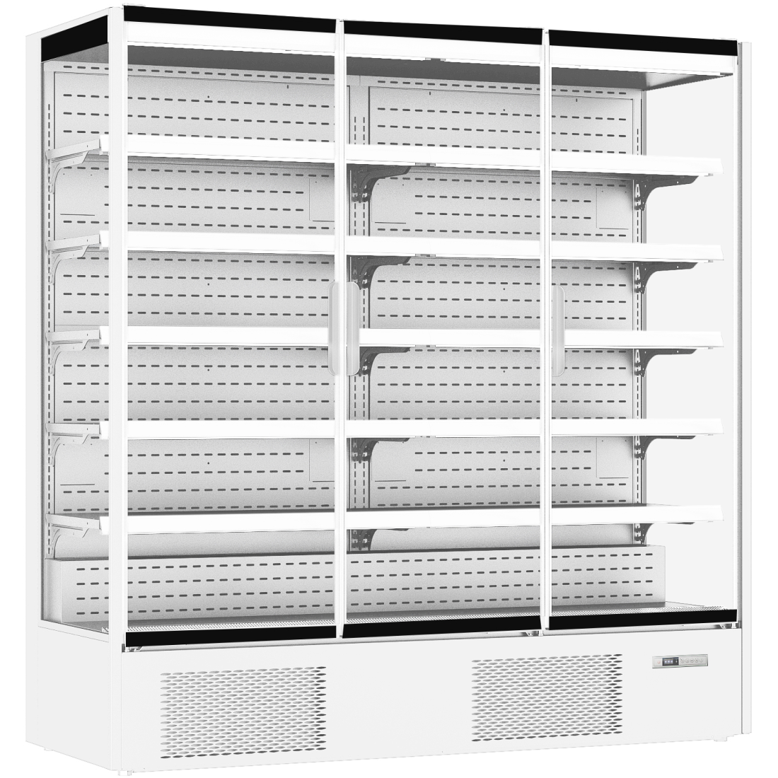 Prodis Glass Door White Multideck Display Fridge 1935mm.