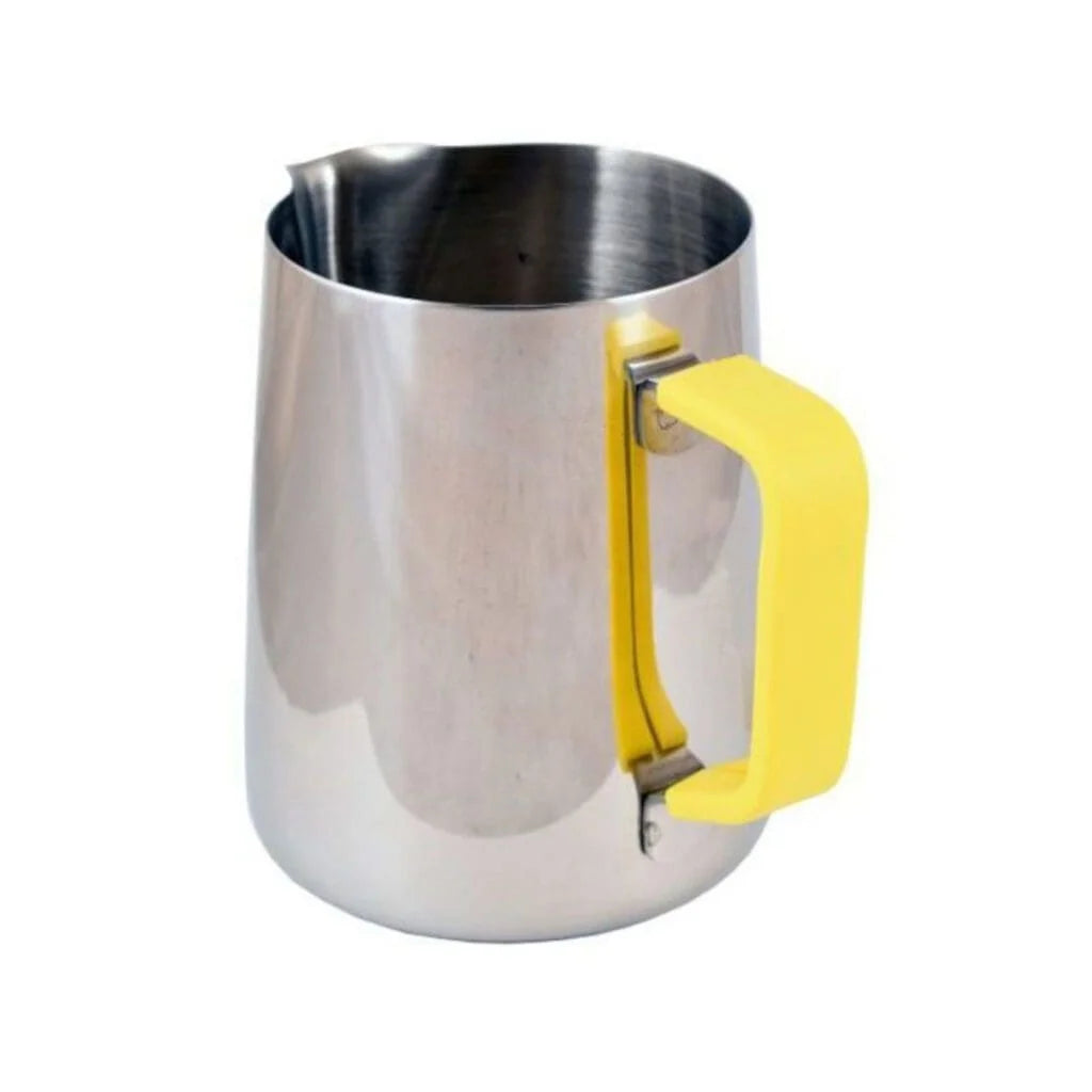 Rhinowares Yellow Silicone Grip Handle 1000ml Milk Pitchers - Cater-Connect Ltd