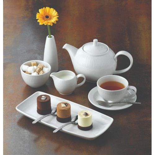 Churchill Bamboo Stacking Bowl White 28cl Case Size 6 - Cater-Connect Ltd