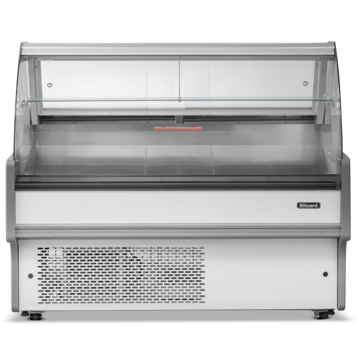Blizzard BCG130WHV2 Serve Over Curved Glass White Counter Merchandiser 1330mm