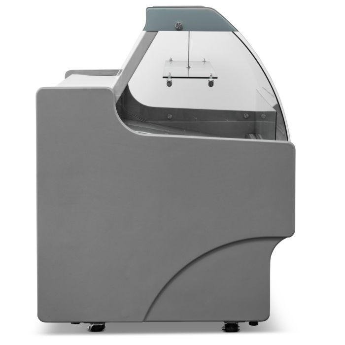 Blizzard BCG130WHV2 Serve Over Curved Glass White Counter Merchandiser 1330mm