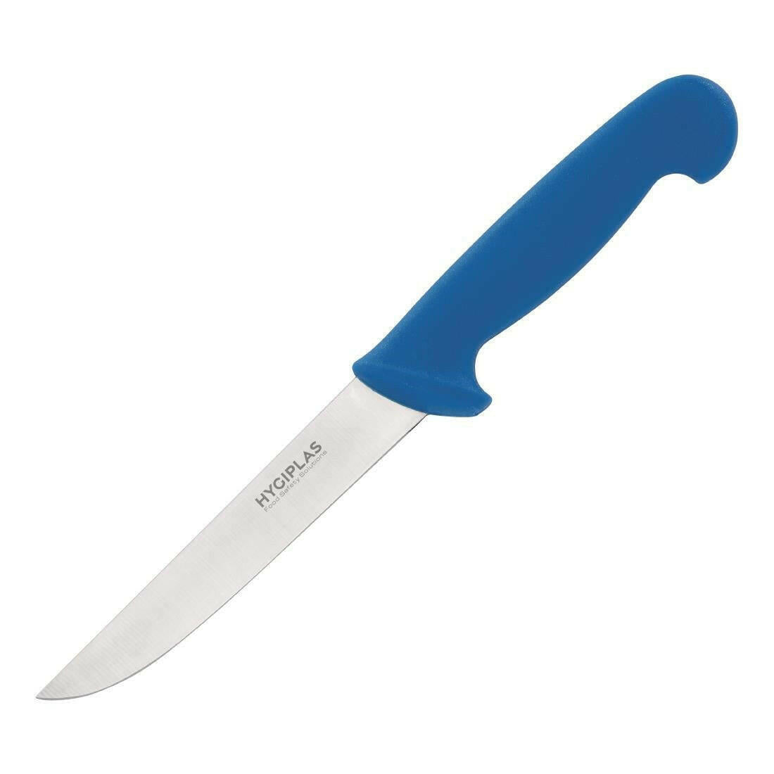 Hygiplas Stiff Blade Boning Knife Blue 15cm - Cater-Connect Ltd