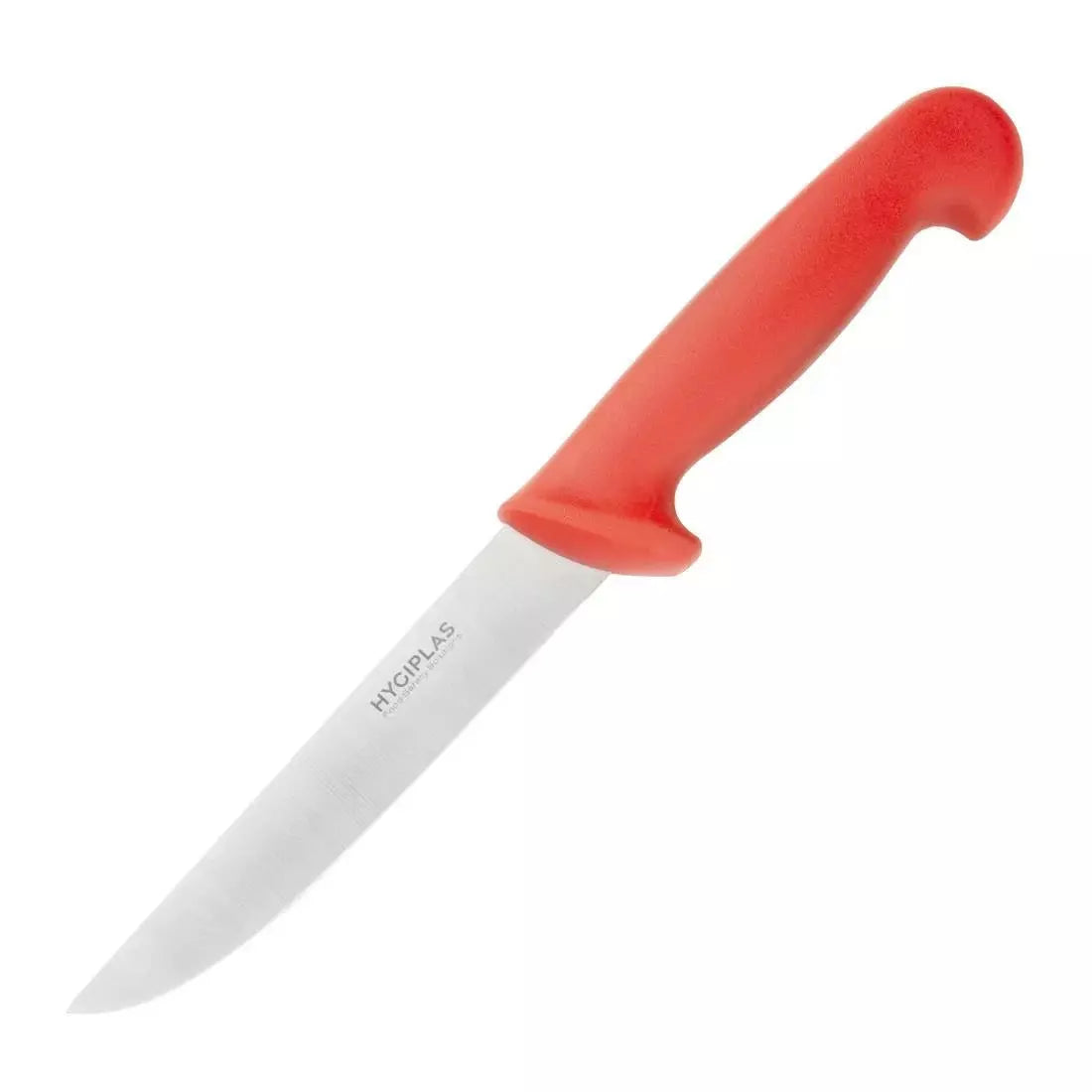 Hygiplas Stiff Blade Boning Knife Red 15cm - Cater-Connect Ltd