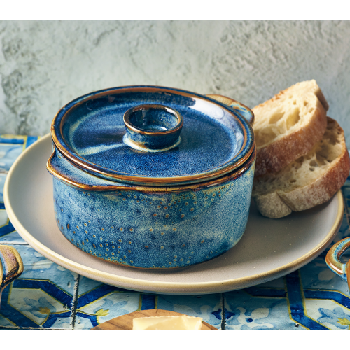 GenWare Terra Porcelain Aqua Blue Mini Casserole Dish 14cm Case Size 6