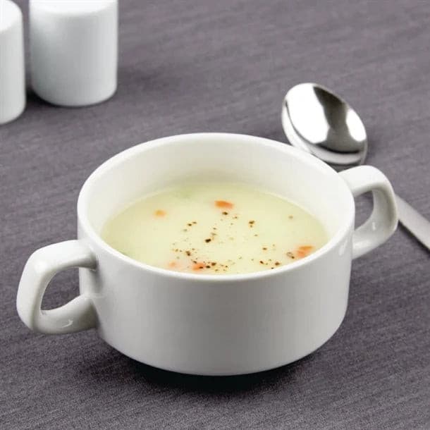 Olympia Athena Stacking Soup Bowls 160mm 290ml Case Size 12 - Cater-Connect Ltd