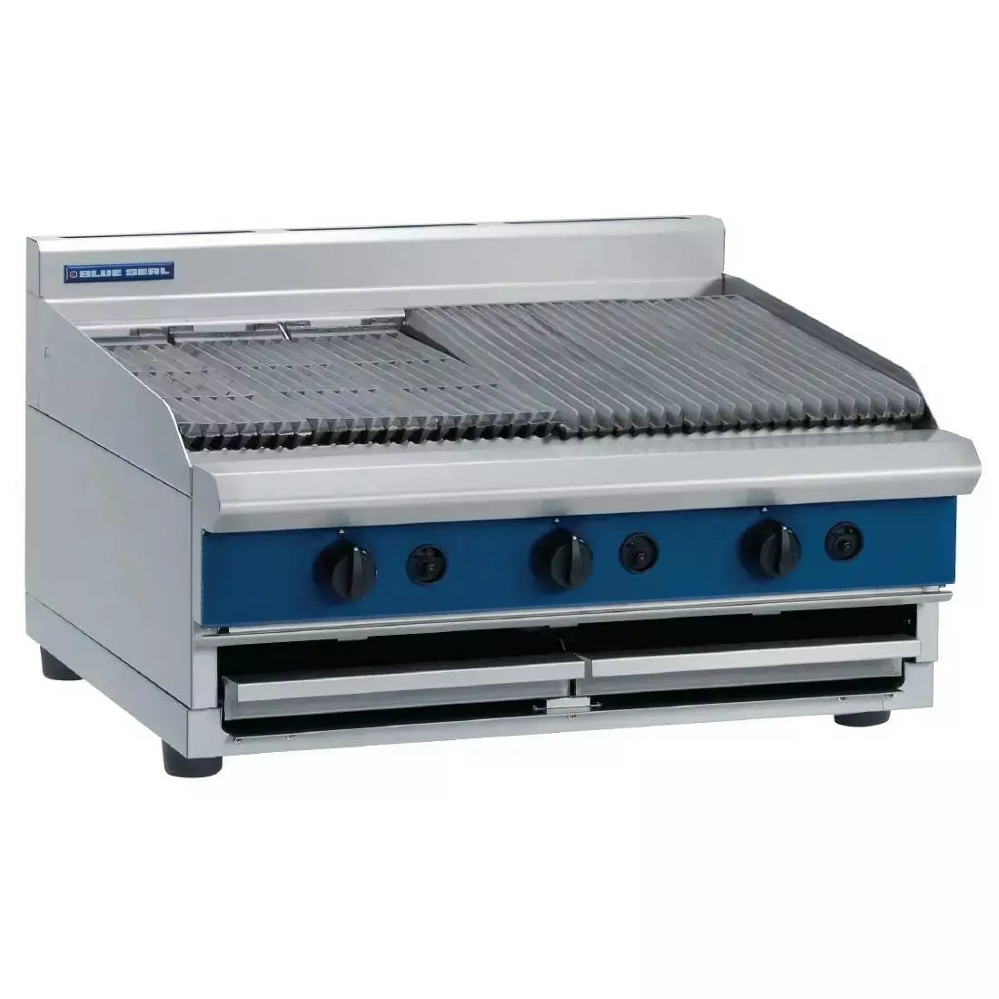 Blue Seal Evolution G596-B Gas Ribbed Chargrill Bench Model - Cater-Connect Ltd