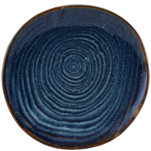 GenWare Terra Porcelain Aqua Blue Organic Plate 25cm Case Size 6