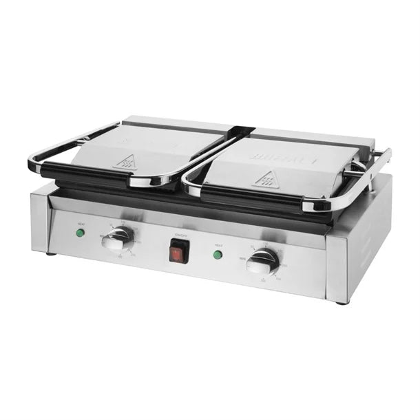 Buffalo CU604 Bistro Double Ribbed Contact Grill 2.9kw - Cater-Connect Ltd