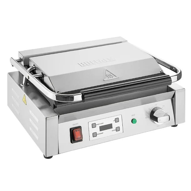 Buffalo CU609 Extra Large Contact Grill Ribbed & Flat Plate 2.5kw - Cater-Connect Ltd