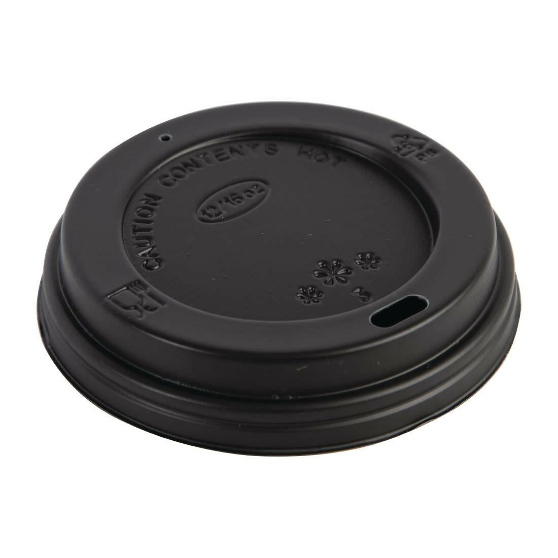 Recyclable Black 8oz Coffee Cup Lid Case Size 1000 - Cater-Connect Ltd