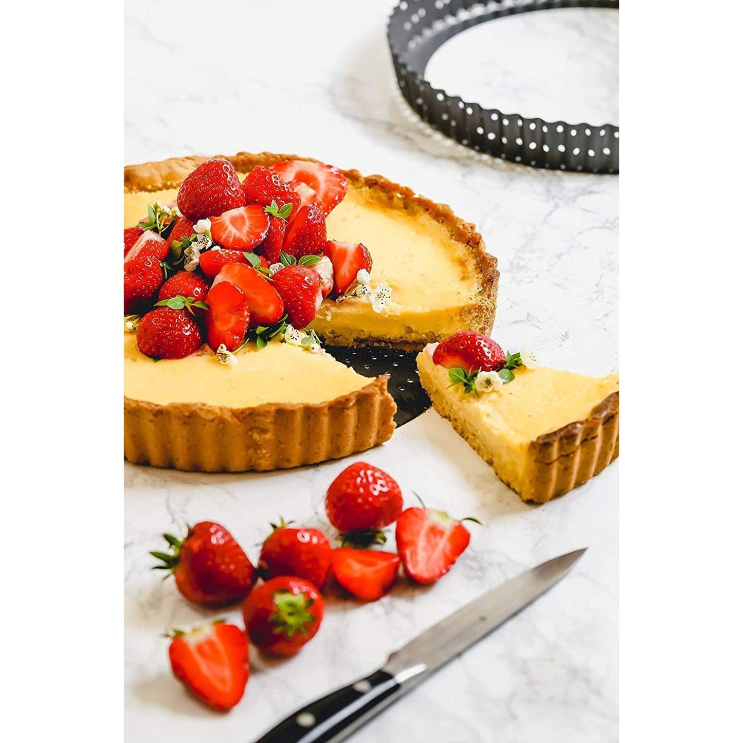 MasterClass Crusty Bake Non-Stick Fluted Round Quiche Tin 23cm.