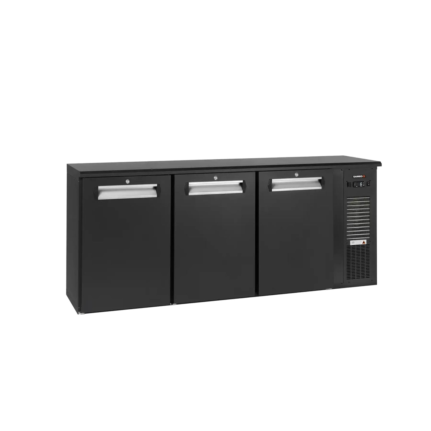 Gamko E3/222MU84 Black 3 Door Bottle Cooler 531 Litres