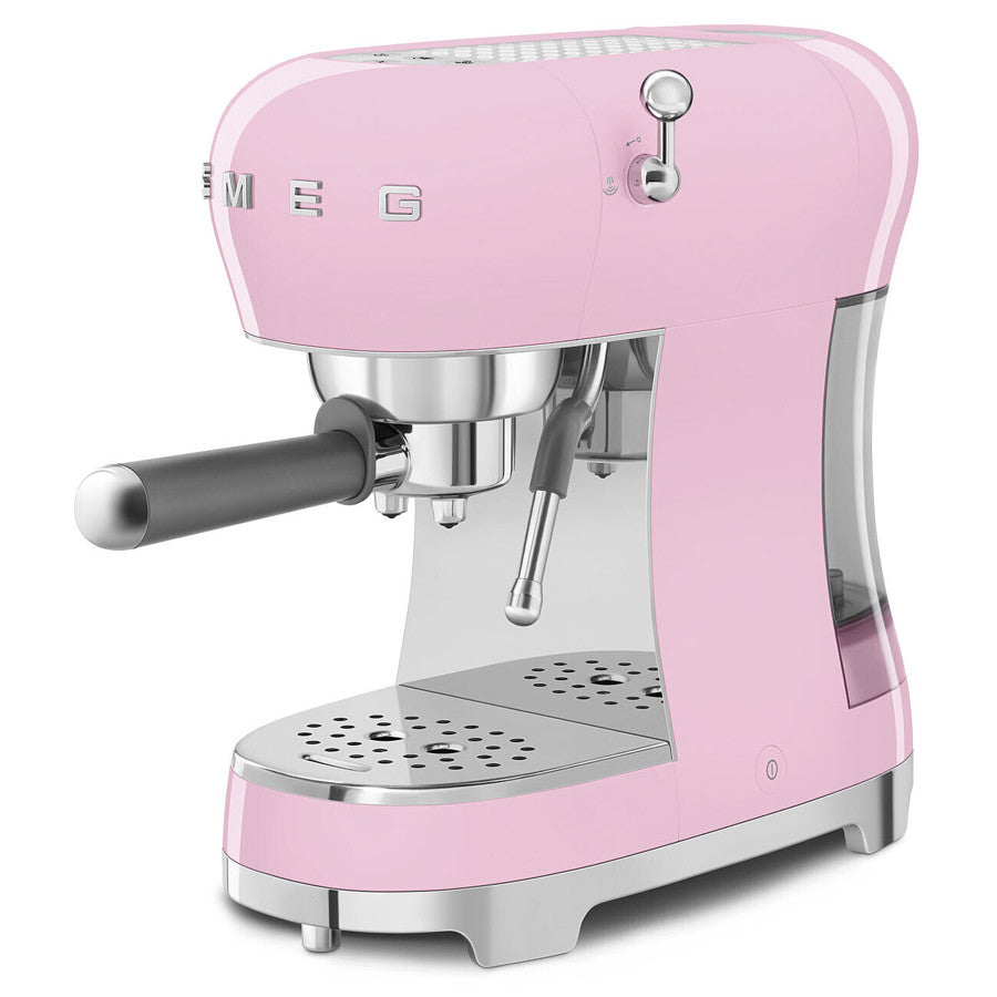 Smeg ECF02PKUK Retro Pink Espresso Coffee Machine - Cater-Connect Ltd