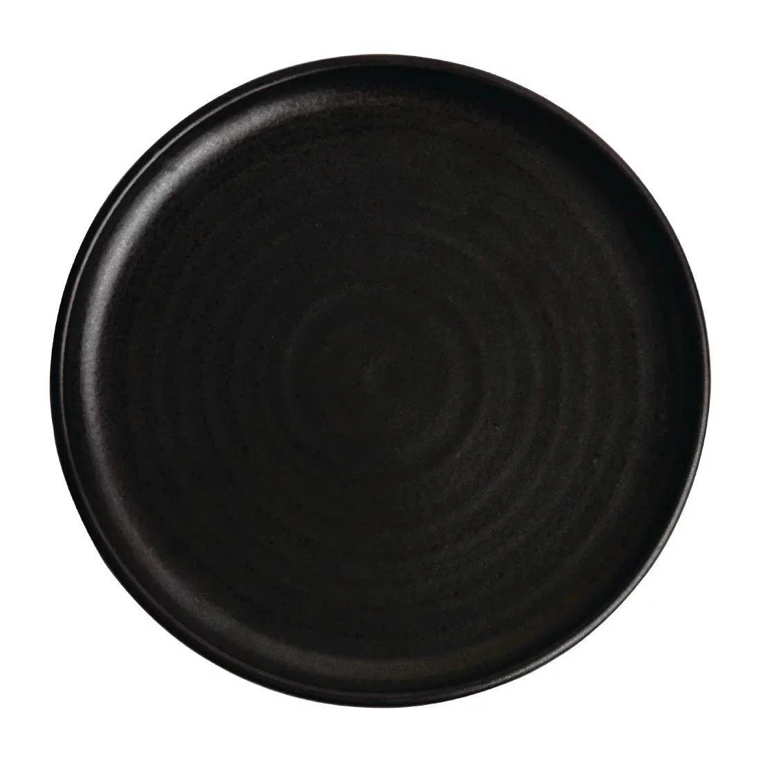 Olympia Canvas Small Rim Round Plate Delhi Black 265mm Case Size 6 - Cater-Connect Ltd