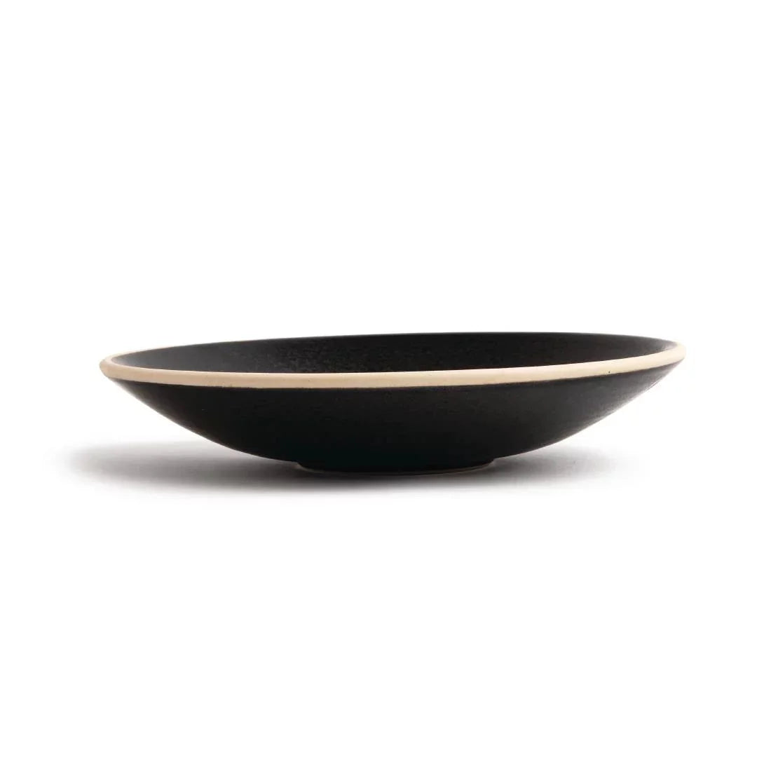 Olympia Canvas Shallow Tapered Bowl Delhi Black 200mm Case Size 6 - Cater-Connect Ltd